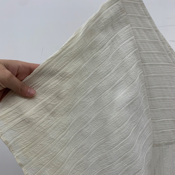 White Striped Linen Dress - Picture 4 of 4